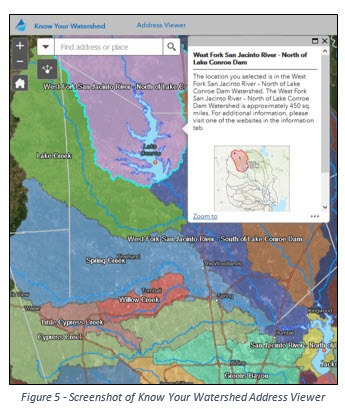 Figure 5-Screenshot of Know Your Watershed Address Viewer